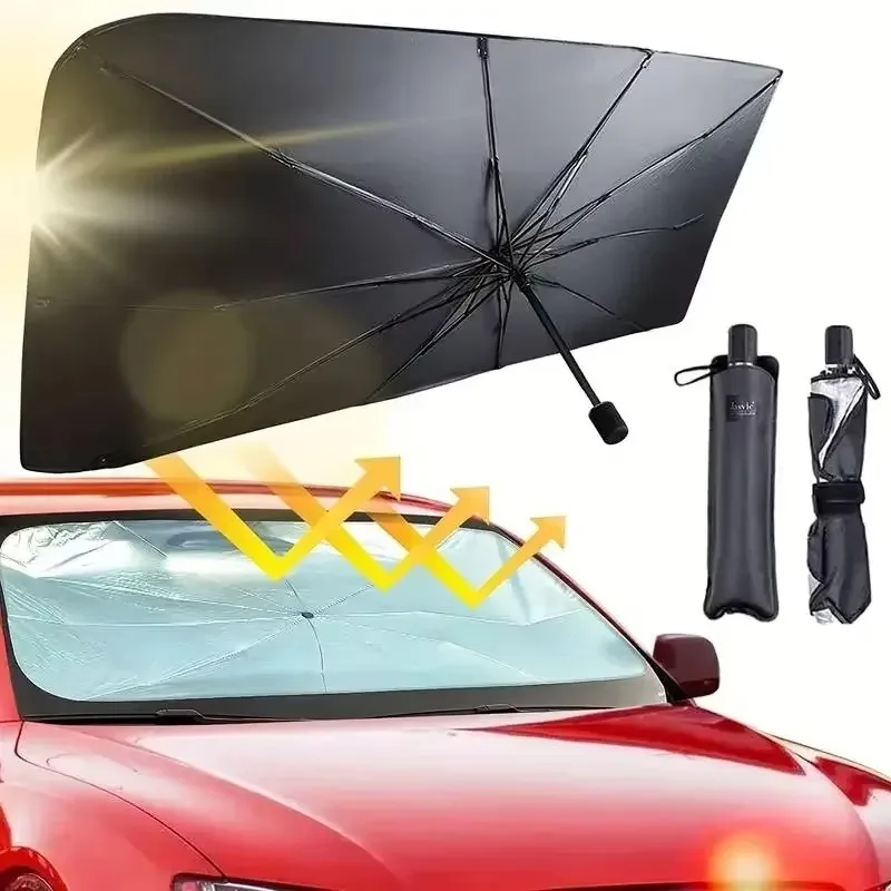 Parabrisas delantero de coche, sombrilla, protección solar de verano, bloqueo de sombrilla, suministros de refrigeración Interior de coche