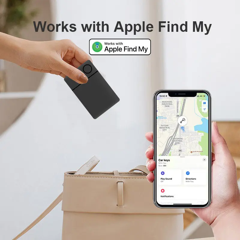 スマートマグネットカードトラッカー Apple と連携 Find My APP 携帯電話バックカバーカードホルダー ID カードホルダー iPhone 用スリムステッカー