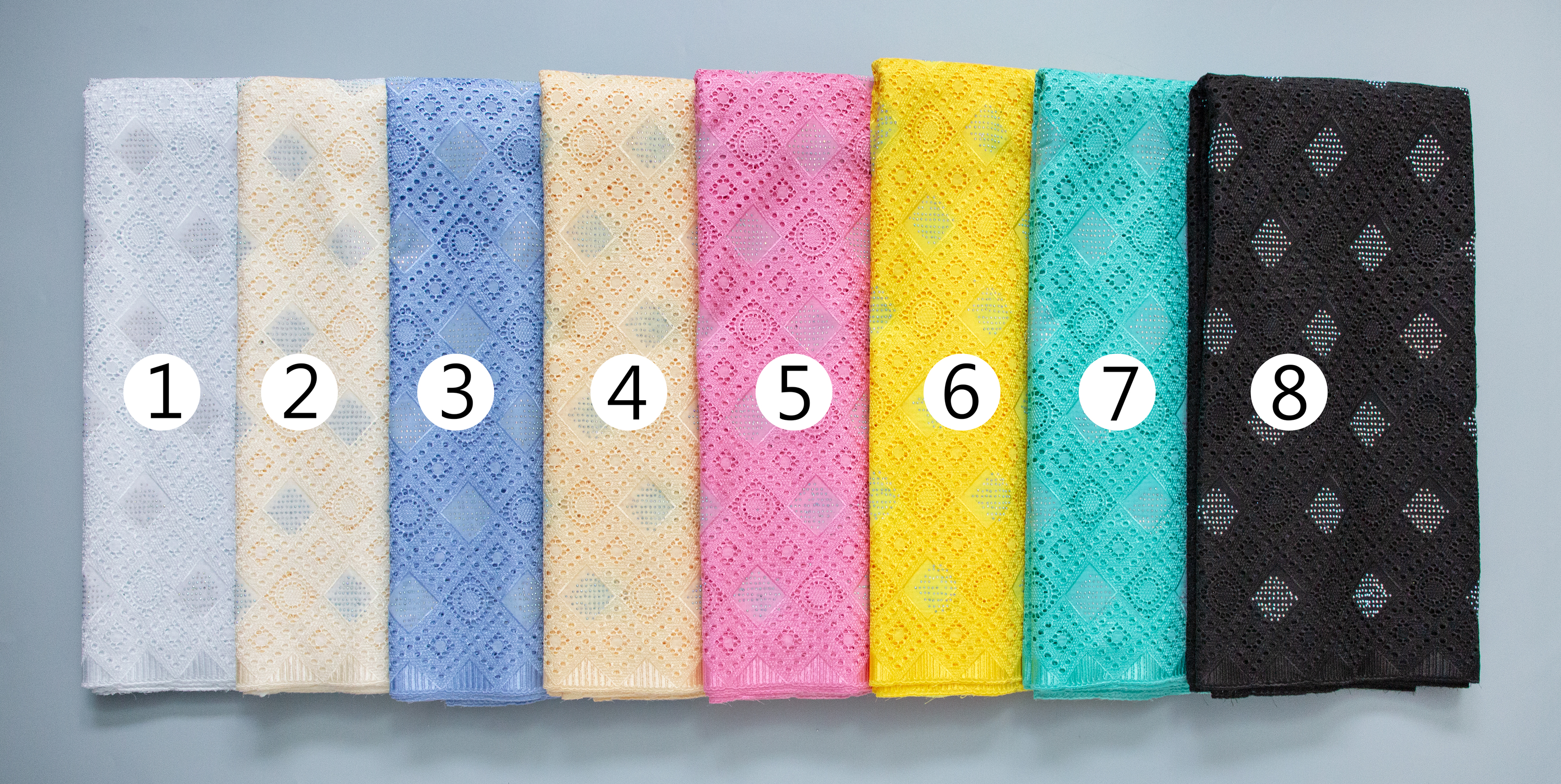 Branco suíço voile renda tecido de algodão nigeriano 2024 alta qualidade 5 metros bordado tecido renda africana vestido para mulher a3850