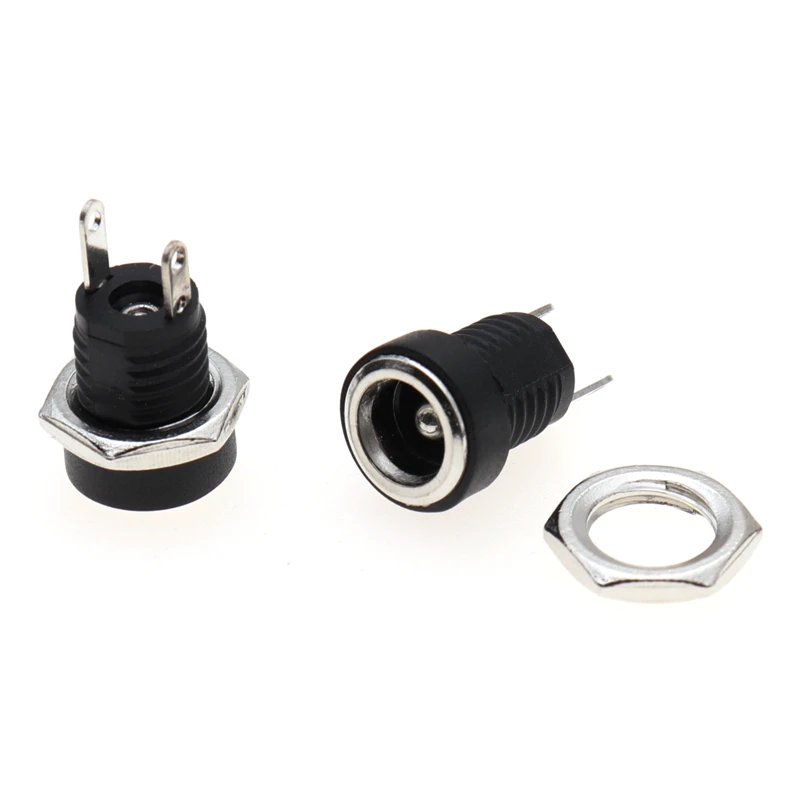 10 Uds 5 pares de Pin conector de alimentación CC 2,1x5,5mm conector hembra + adaptador de enchufe macho DC-022B