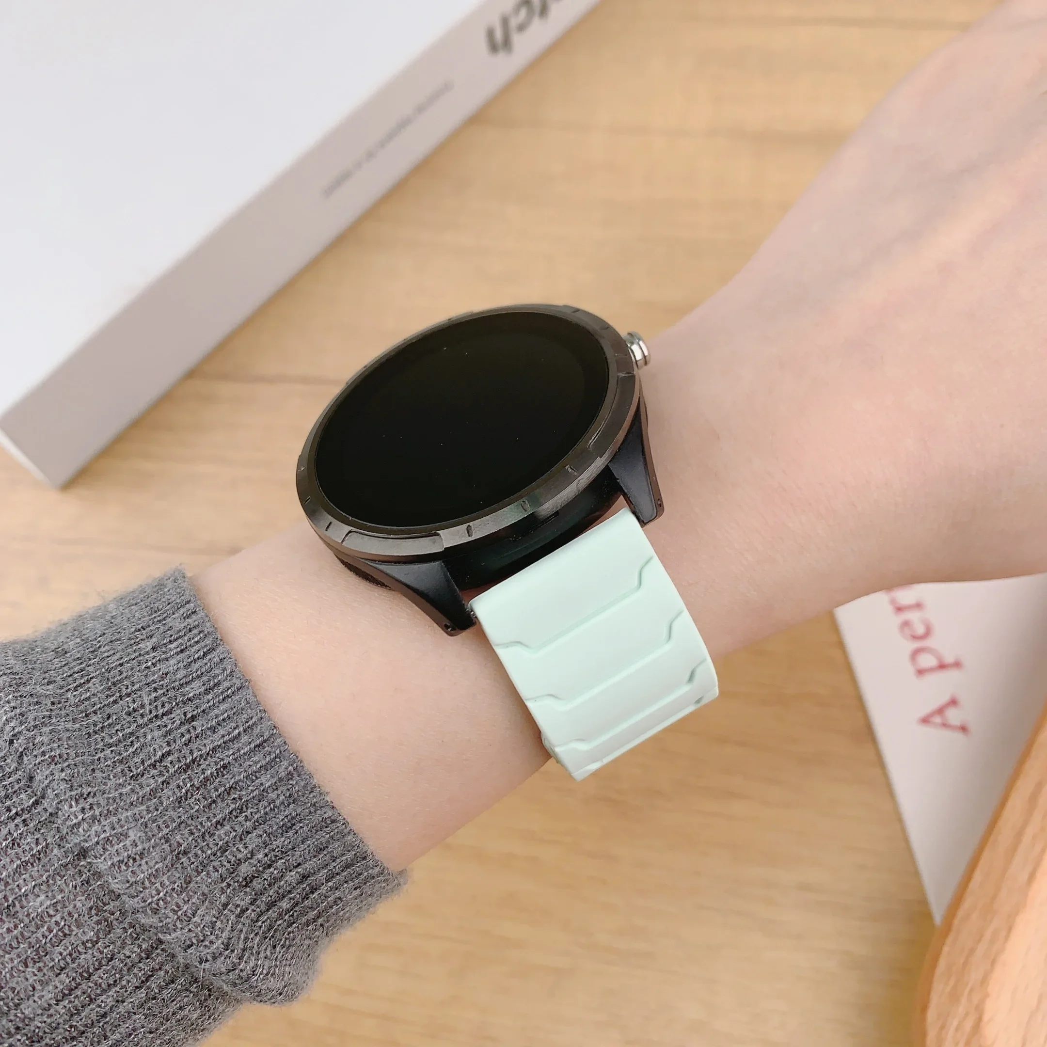 삼성 갤럭시 시계 7/6/5 액티브 2 amazfit 팔찌 화웨이 시계 GT 2e 3 밴드 용 20mm 22mm 18mm 실리콘 마그네틱 루프 스트랩