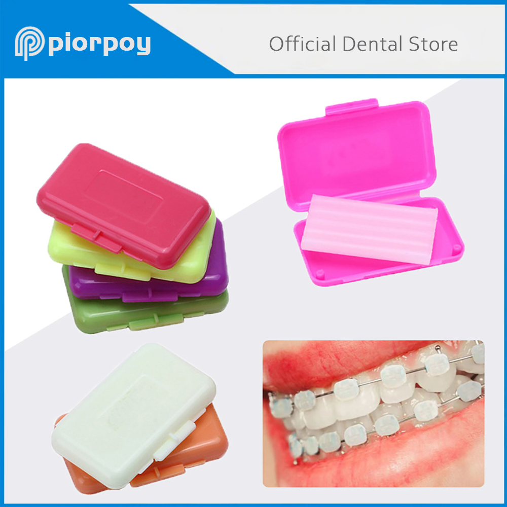 Piorpoy 10กล่องขี้ผึ้งสำหรับจัดฟันสำหรับจัดฟันสวมใส่ฟอกสีฟัน10ชนิดแท่งขี้ผึ้งกายอุปกรณ์ทันตกรรม