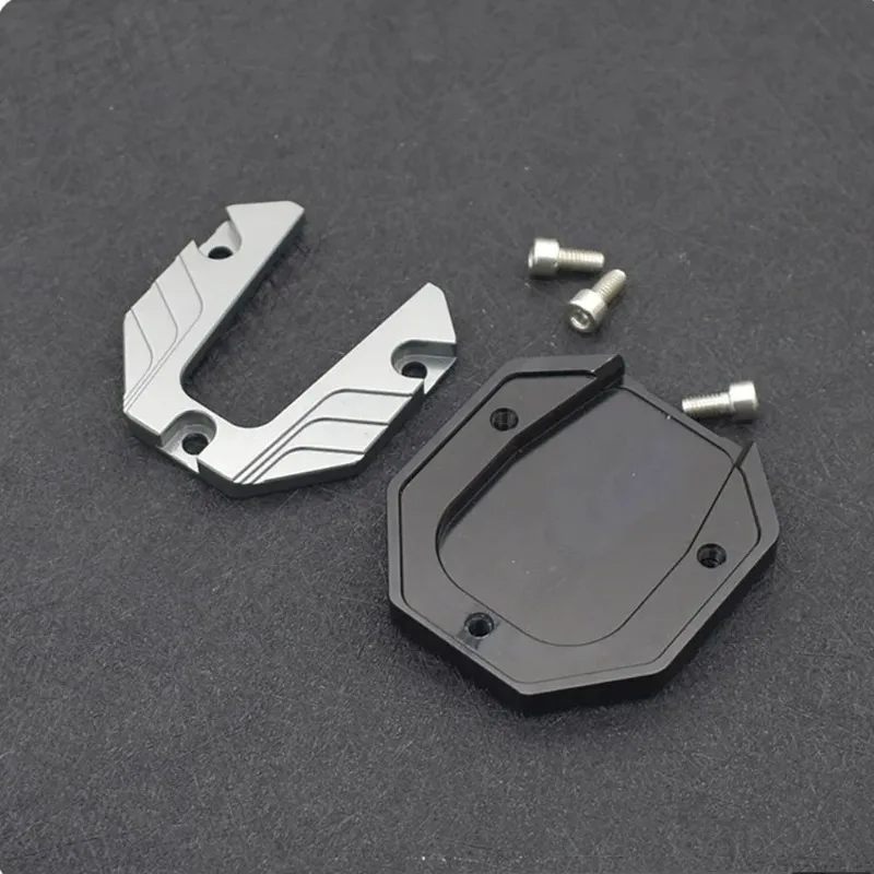 Extensor de soporte para motocicleta de aleación de aluminio, extensión de caballete lateral, placa de soporte, accesorios para motocicleta