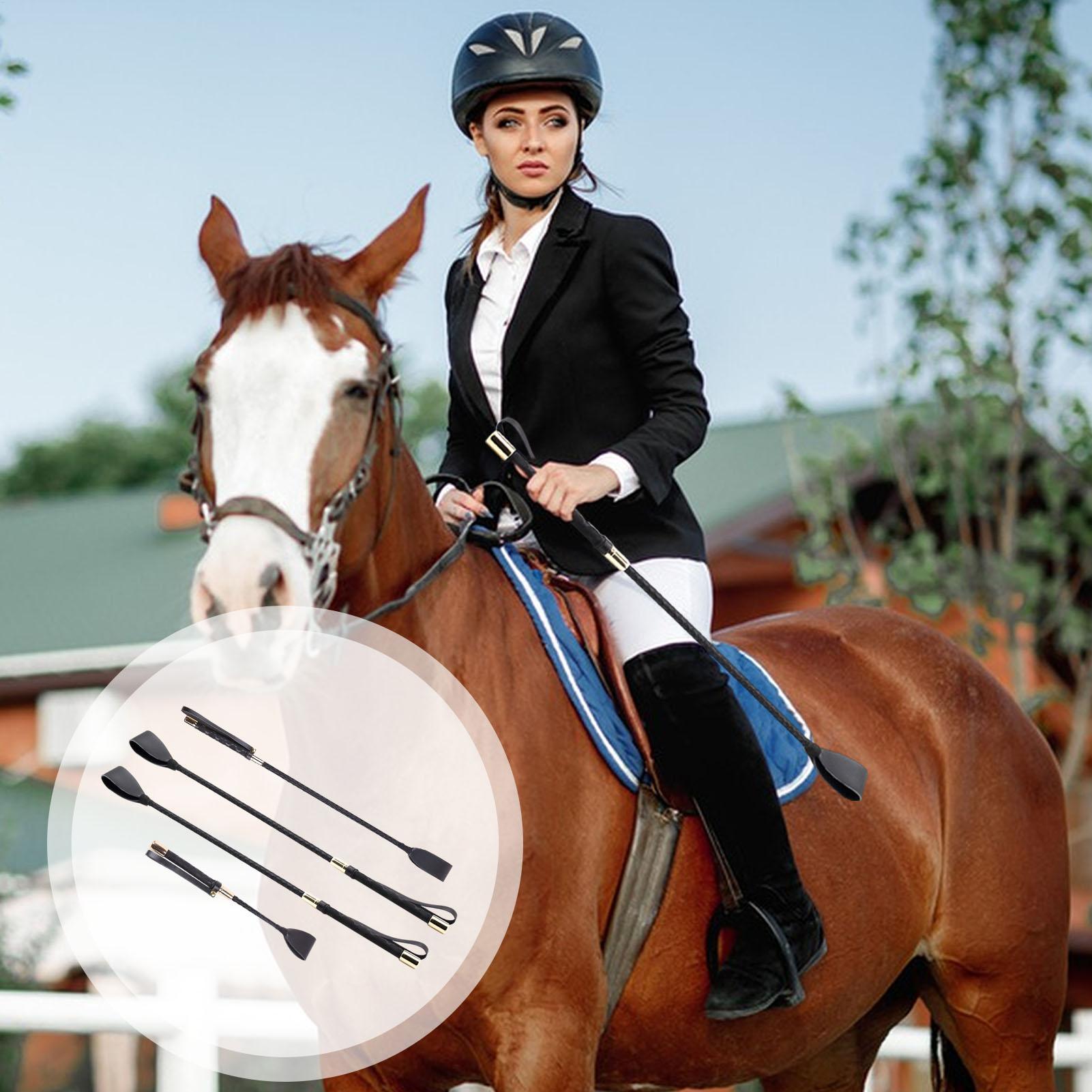Chicote de equitação de 30/45/54 cm, chicote de treinamento com aderência antiderrapante, chicote de corrida de cavalos equestres para ferramenta de corrida