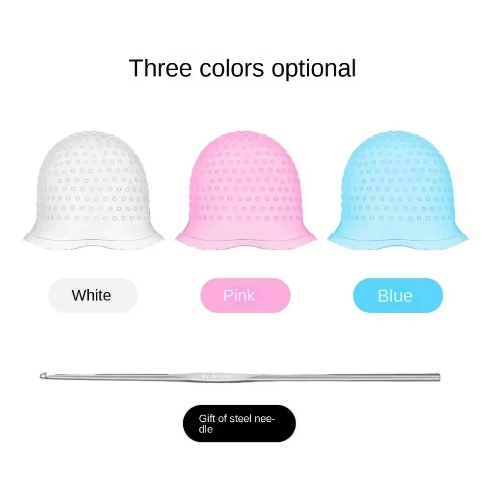 Gorro para teñir el cabello de silicona para salón, aguja reutilizable para teñir el cabello, sombrero para glaseado, tinte, herramienta de peinado, accesorios para el hogar
