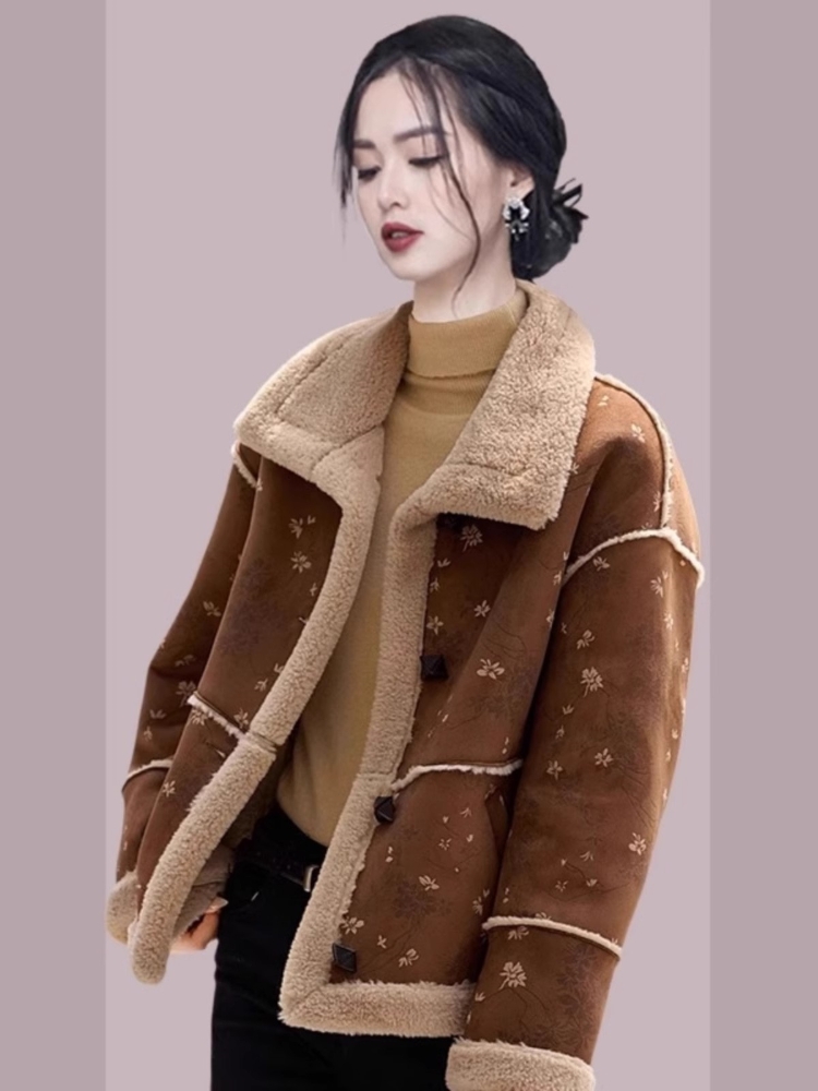 CKSHA 暖かい痩身オールマッチ冬の高級レザーファーコート女性のカジュアルスタイル多用途繁体字中国語ファッショントップ