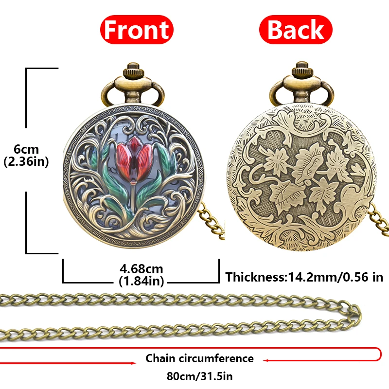 Retro Bronze Steampunk Blumenschnitzerei Flip-Top männliche und weibliche Studentin Geschenk Quarz Halskette Gedenktaschenuhr