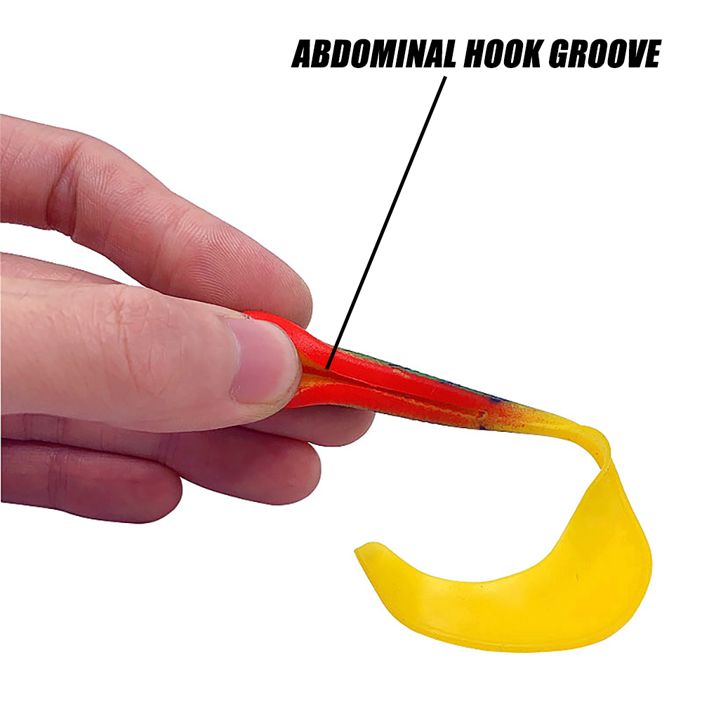 4 teile/los Weiche Wurm Köder, Lange Schwanz Bass Köder, lebensechte Angeln Köder 4PCS Jigging Wobbler Angeln Köder 12,5 cm 55g Shad T-schwanz