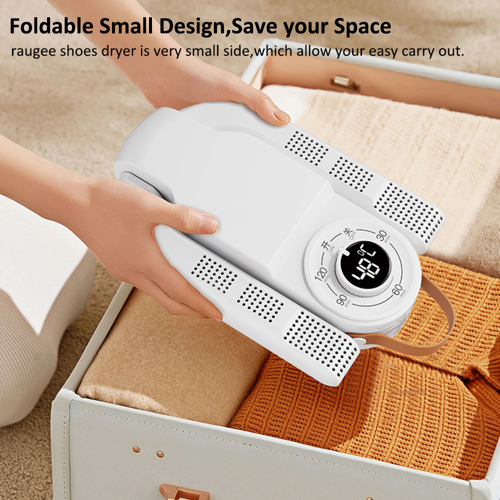 Opvouwbare schoenendroger Elektrische schoenwarmer Verwarming Laarswarmer Schoen Intelligente timer Schoenendroger Ontgeuren Steriliseren Schoenendroger
