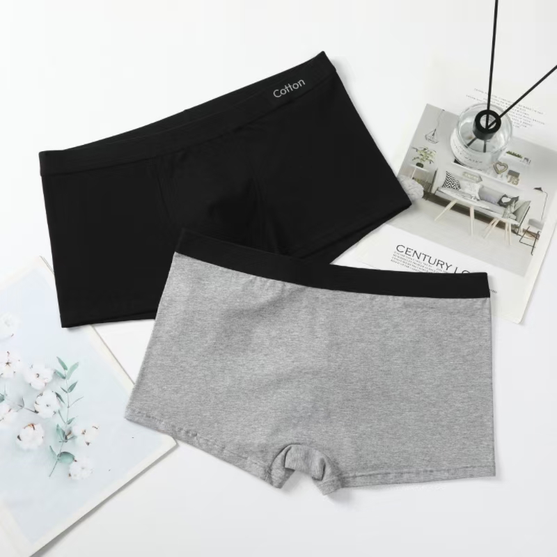 Herenboxers Katoen Comfort Slips Ondergoed Zwart Grijs L XL XXL XXXL Ademend Mode Fitness Sport