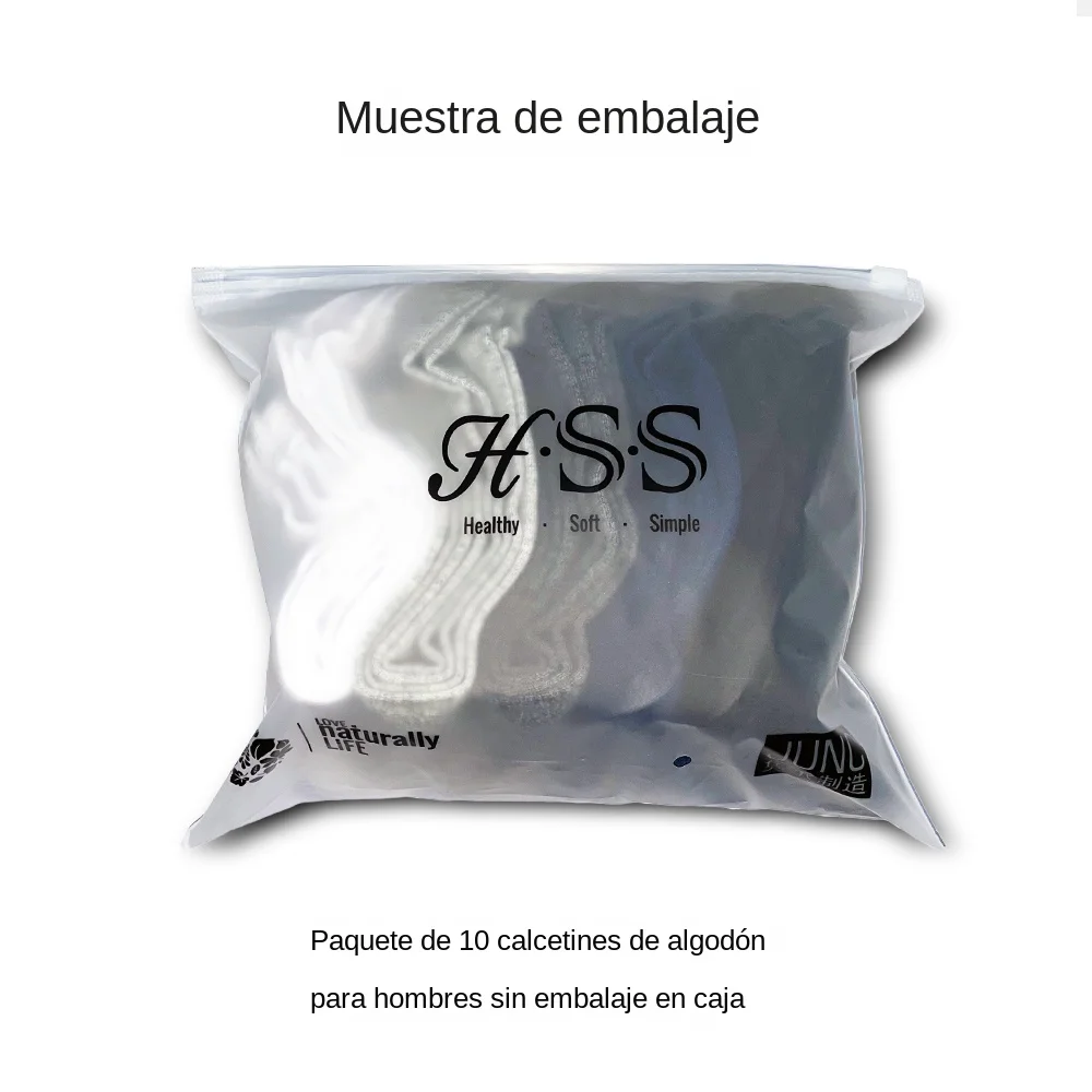 HSS 5/10 pares de calcetines de mezcla de algodón para hombre, calcetines negros de negocios para hombre, calcetines suaves transpirables de verano e invierno para hombre, calcetines de talla grande (6,5-14)