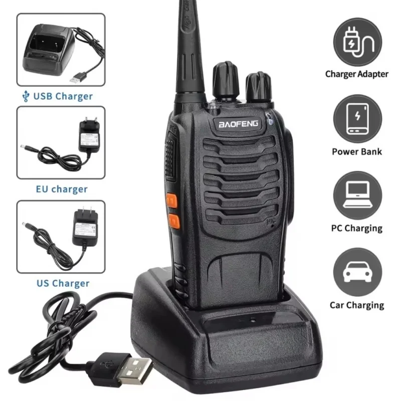 Baofeng BF-888S Walkie Talkie 5W Portable Handheld Walkie-Talkie Transceiver 16 Channel Long Range Two Way Radio For Hunting