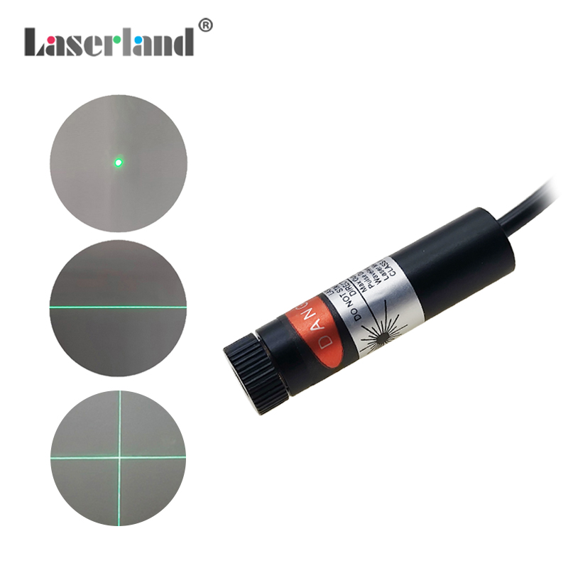 12mm focalizável 520nm 20mW ponto/linha/módulo laser cruzado para marcação de soldagem bordado com conexão USB