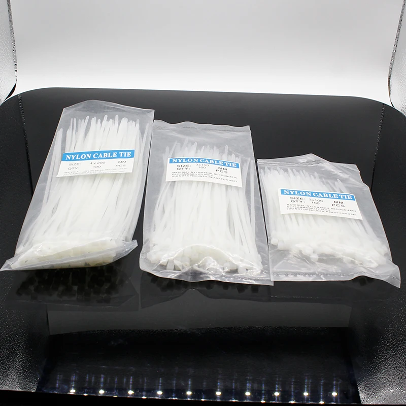 Bộ 300 Nylon Tự Khóa Nhựa Dây Khóa Kéo Dây Bộ 3*100 3*150 4*200 MRO & Công Nghiệp Cung Cấp Nhanh & Phần Cứng Cáp