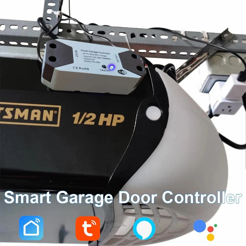 Abridor de puerta de garaje Tuya, controlador de voz con aplicación inteligente, WiFi, Control remoto, funciona con Alexa, asistente de Google Home
