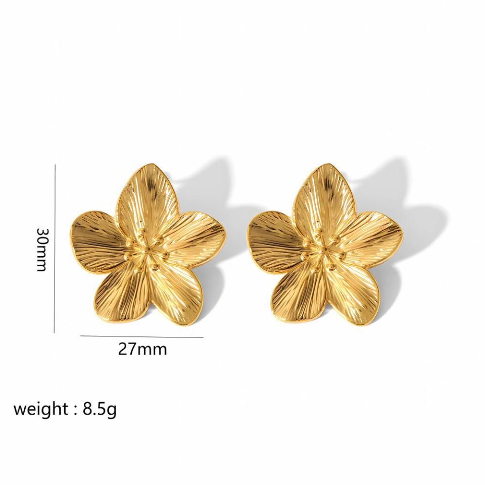 New Trendy Aço Inoxidável Borboleta Stud Brinco Charme 18K Banhado a Ouro Declaração de Alta Qualidade À Prova D' Água Jóias Presente