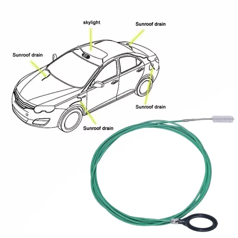 2m Auto Kanalisation Unclogger Reinigung Pinsel Auto Schiebedach Lange Schlauch Ablauf Loch Ablauf Unclogger Auto Rohr Werkzeug Reiniger Auto zubehör