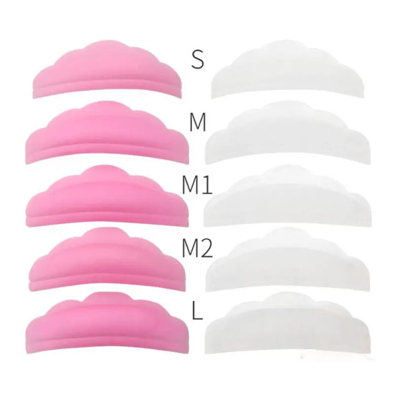 5 Pairs Eyelash Lifting Kit Silicone Lashes Perm Pad Eyelash Extension Lift Shield Rods 3D Lashes Curler Applicator Tools