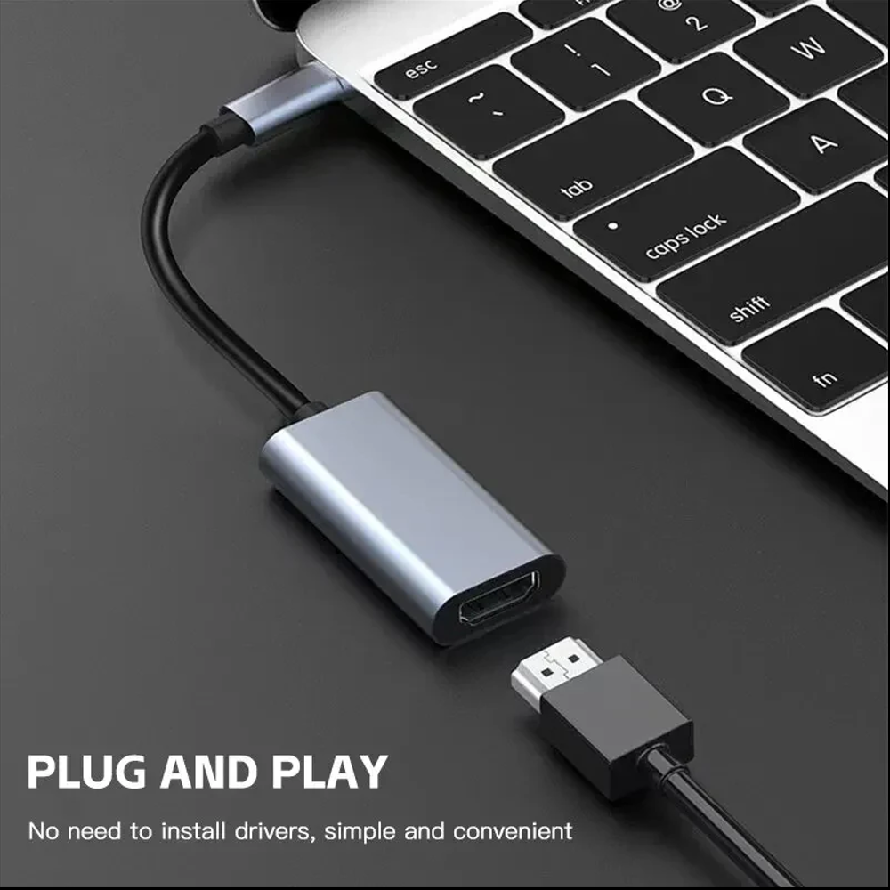 Adattatore da TIPO C a HDMI 4K Cavo convertitore USB C USB3.1 maschio a HDTV femmina per laptop Tablet TV MacBook