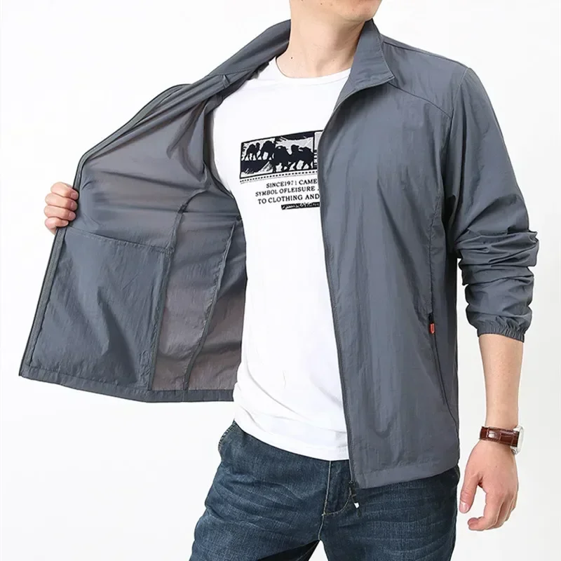 Summer Quick Drying Breathable Jacket Man Outdoor Ultra Thin Sunscreen Casual Skin Coats Fishing Climbing Hiking Anti UV Outwear