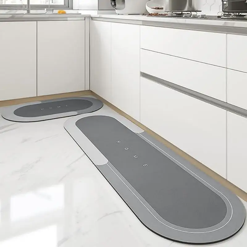 Semplice tappeto da cucina in Diatomite per l'ingresso del bagno tappeto assorbente antiscivolo resistente allo sporco
