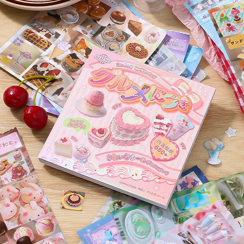 2 สไตล์ 30 ชิ้น/ถุงอาหารหนังสือสติกเกอร์ DIY คู่มือสมุดภาพกรอบซองจดหมายเคสโทรศัพท์สติกเกอร์ Scrapbooking สมุดบันทึกสติกเกอร์