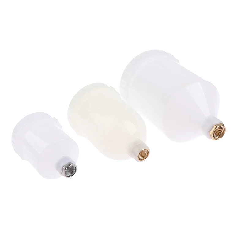 125/250/600ml Plastica Spray Vernice Tazza Spruzzatore Tazza Aria Gravity Feed Vernice Spray Pot Connettore Filettato Per Parti di Pistola A Spruzzo