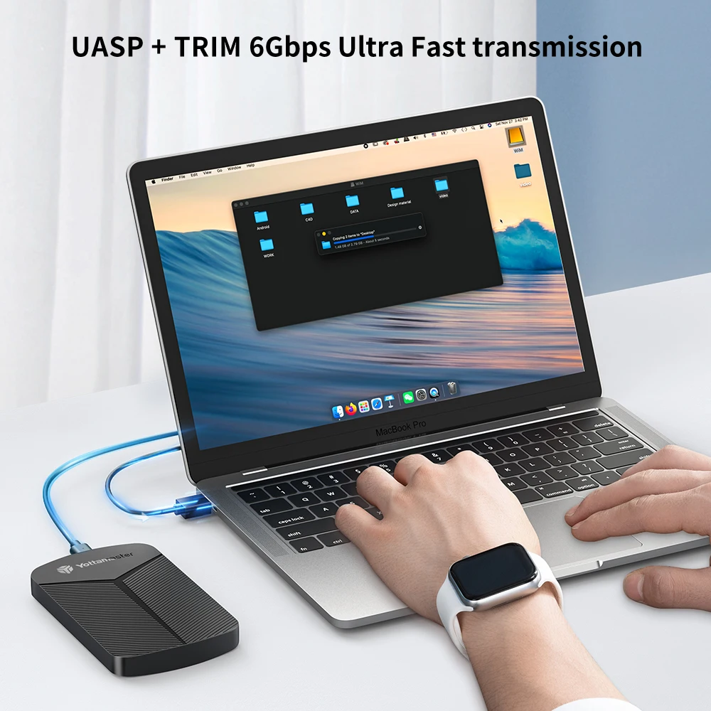 Yottamaster 2.5inch HDD Case USB3.0 5Gbps UASP External Storage HDD Case Support Thickness 7-9.5MM 4TB HDD for PC Laptop