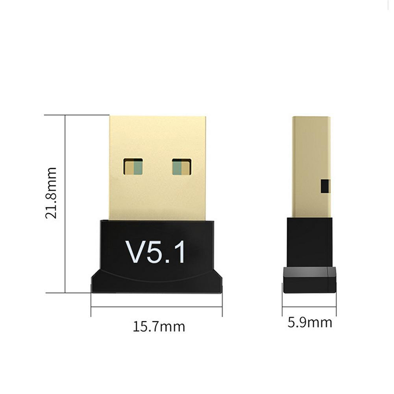 MINI USB Bluetooth 5.1 Dongle Adattatore per PC Laptop Mouse Tastiera Tablet Telefono Stampante Gioco Altoparlante Trasmissione Wireless Ricevitore