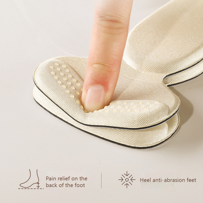 T Shape Sponge Heel Stickers Shoe Cushion Heel Protector for Shoes High Heels Inserts Heel Pads Shoe Adjuster Women Half Insoles