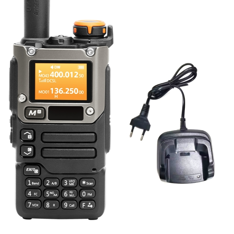 Walkie Talkie für Erwachsene UVK6 2-Wege-Funkgeräte 200-Kanal-Walkie-Talkie UHF-VHF-Handfunkgerät 5 W