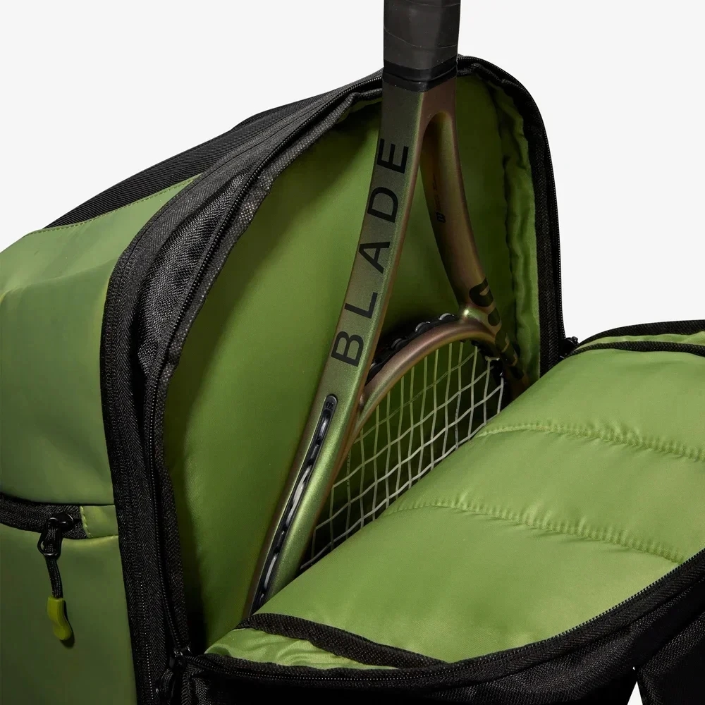Wilson Bolsa de tenis de gran capacidad Tour conmemorativo abierto francés Mochila para raquetas de tenis para 2 raquetas con compartimento