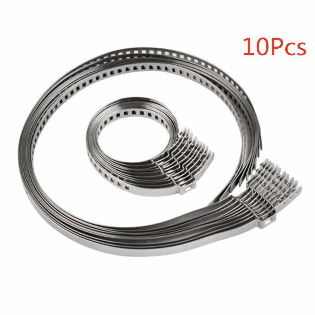 Kit de abrazadera de arranque de junta CV de eje Universal, Clips de engarzado de arranque CV de eje de transmisión de acero inoxidable, 32-41mm, 70-127mm, ajustables, 10 Uds.