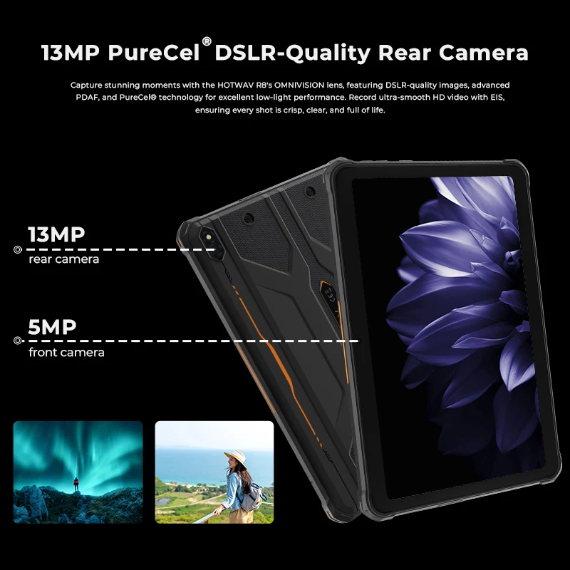 Tabletas originales HOTWAV R8 resistentes Android 14 10,1 ''+10800mAh 5MP + 13MP tabletas con cámara 4GB + 128GB tableta con pantalla de 10,1" Global