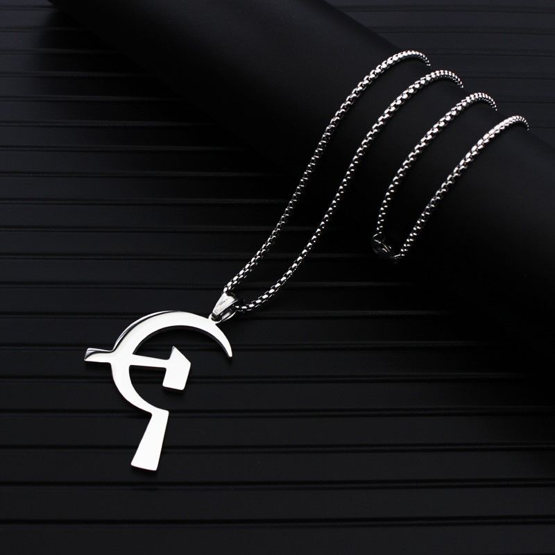 Urss fé encantos pingente foice martelo colar masculino moda jóias corrente menino gadgets amantes presentes para masculino feminino meninas