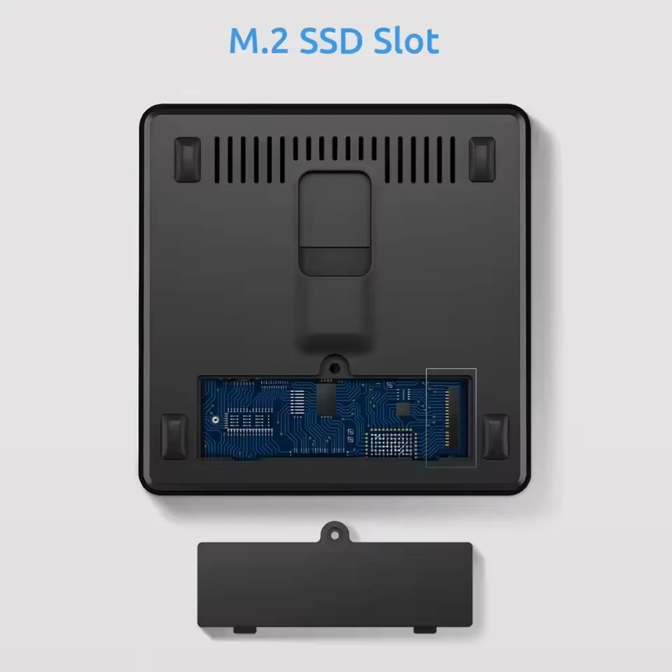 ERVPES Mini-PC B20E 8 GB RAM 128 GB SSD ROM J3710 Windows 11 BT5.2 Apollo Lake Desktop-Mikrocomputer Dualband HDMI Wi-Fi