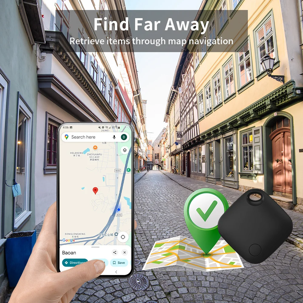 Bluetooth GPS Tracker voor Android-apparaten Tag Werk met Google Find Hub App Finder Anti Lose Smart Tag voor Xiaomi Samsung Pixel