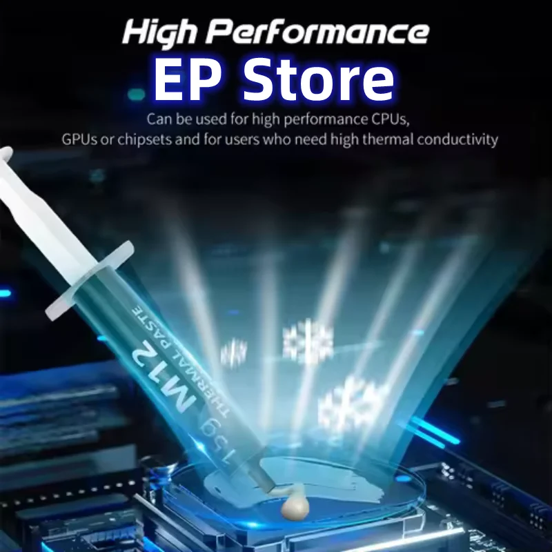 EP Thermal Paste Performance Thermal Conductive Grease Paste 12.4 W/MK 1/4/8/15/30g For Game PC PS5 CPU GPU Cooling