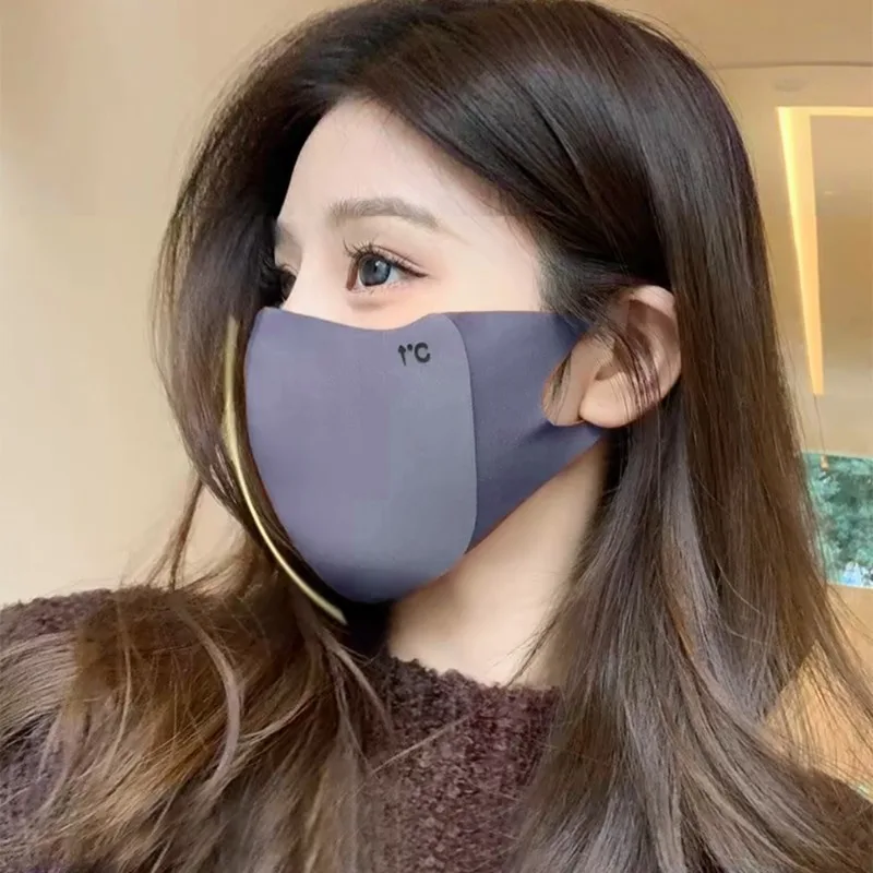 Máscara cálida a prueba de viento para invierno, máscara facial ajustable de Color sólido para exteriores, protector solar para ciclismo y correr, accesorios de moda