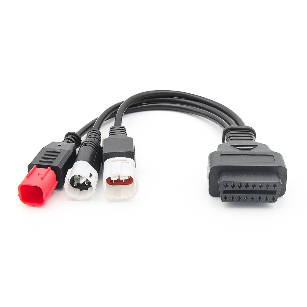 3 em 1 para yamaha 3pin 4pin e honda 6pin obd2 16pin adaptador de cabo conector de diagnóstico da motocicleta obd 2 cabo de extensão do motor