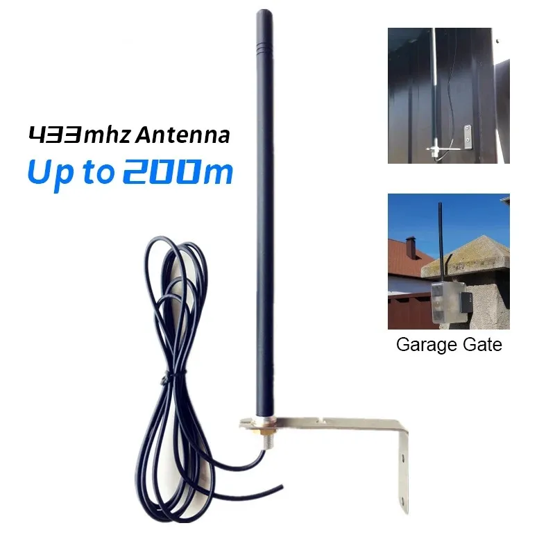 Antenne RF externe pour porte de Garage, 433MHz, 433.92, amplificateur d'antenne d'amélioration du Signal de télécommande