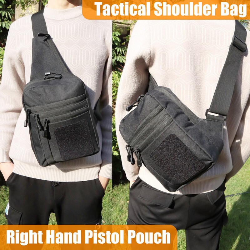 New Tactical Pistol Gun Case Shoulder Bag Outdoor Hiking Hunting Camping chest bag with Gun Holster