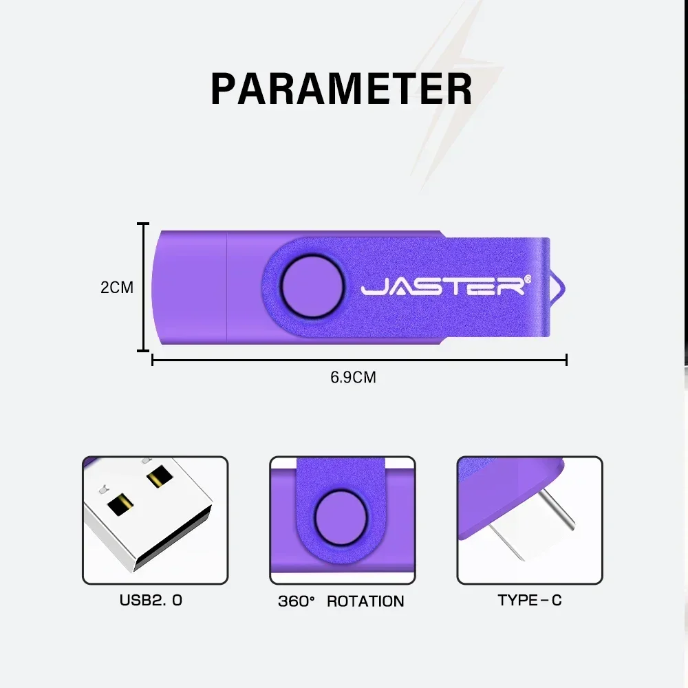 JASTER USB 3.0 pendrive 128GB otg TYPE-C pendrive 64GB przenośny pendrive 32GB czarny pendrive 16GB 8GB 4GB biały żółty