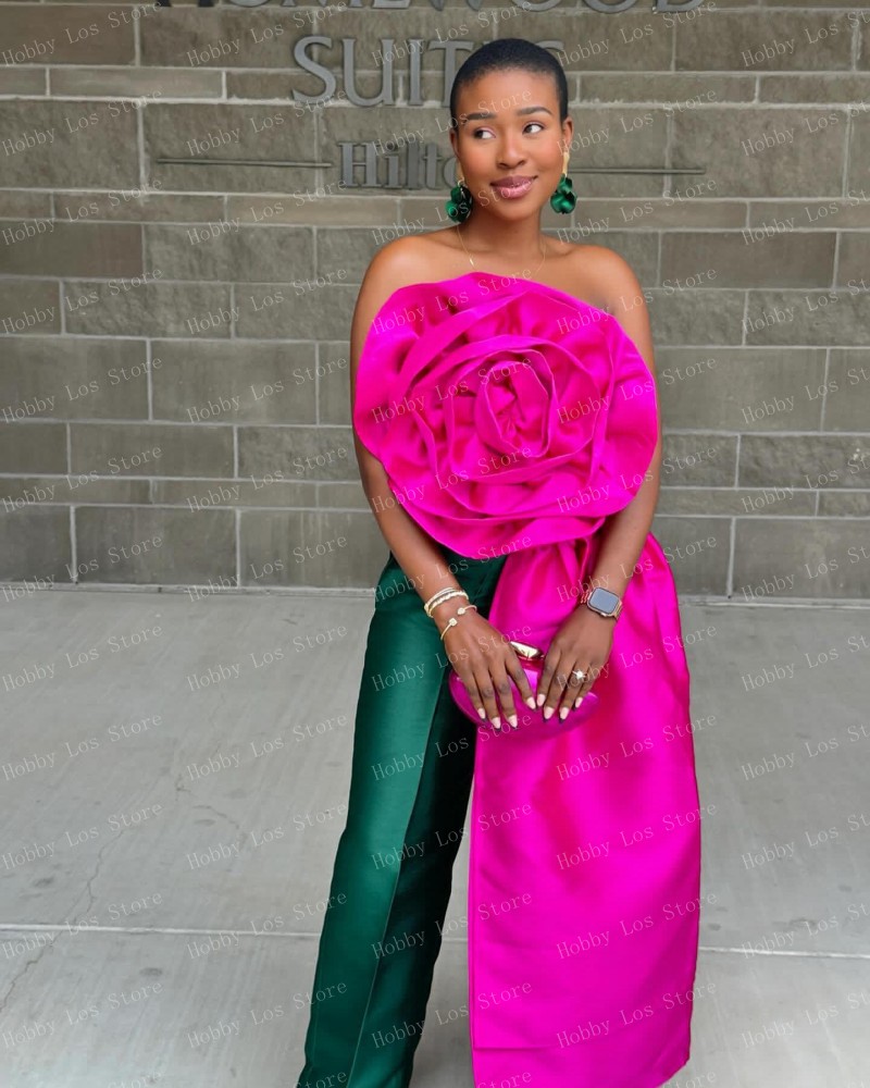 Serendipidty-女性用のストラップレスフラウンストップ,ピンクの花柄,カスタムメイド,オープンバック,女性用ブラウス,大きいサイズ