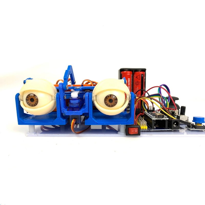 ดวงตาหุ่นยนต์ควบคุมด้วยจอยสติ๊กสำหรับหุ่นยนต์ Arduino Robot หุ่นยนต์ไบโอนิคนาโน6ดีพร้อมการพิมพ์3D SG90ไบโอนิคอายของตกแต่งงานปาร์ตี้โค้ดโอเพนซอร์ส