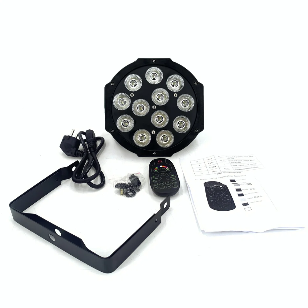Led par RGBW 4w1 12x12W led par DMX Stage Lights Business Led Flat Par Light with Professional for Party KTV Disco DJ