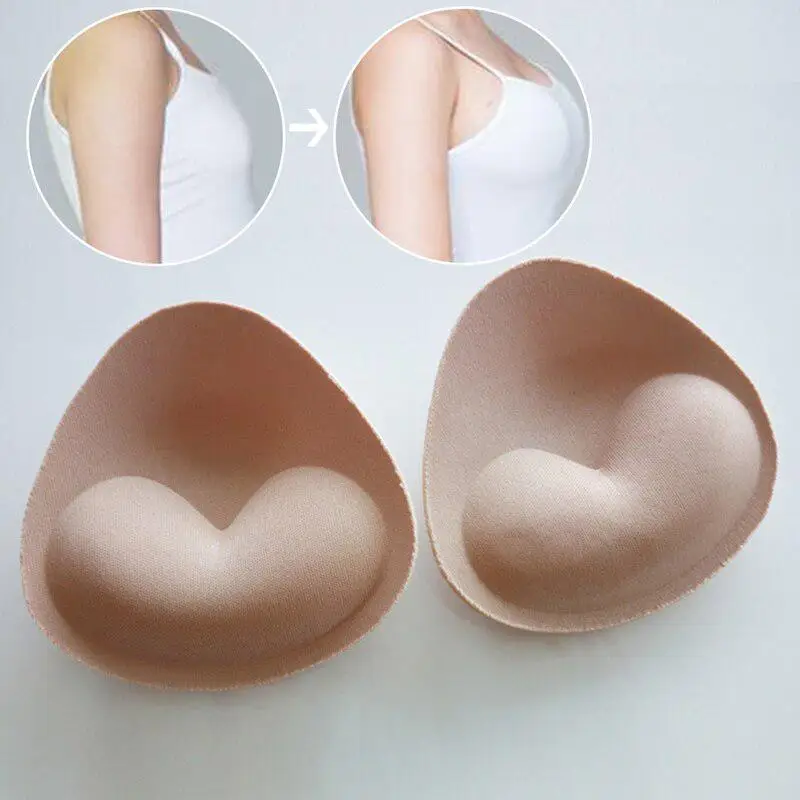 Almohadillas gruesas de esponja para sujetador, sujetador de realce extraíble, potenciador de pecho, relleno de sujetador, copas, traje de baño, Bikini, accesorios acolchados en el pecho