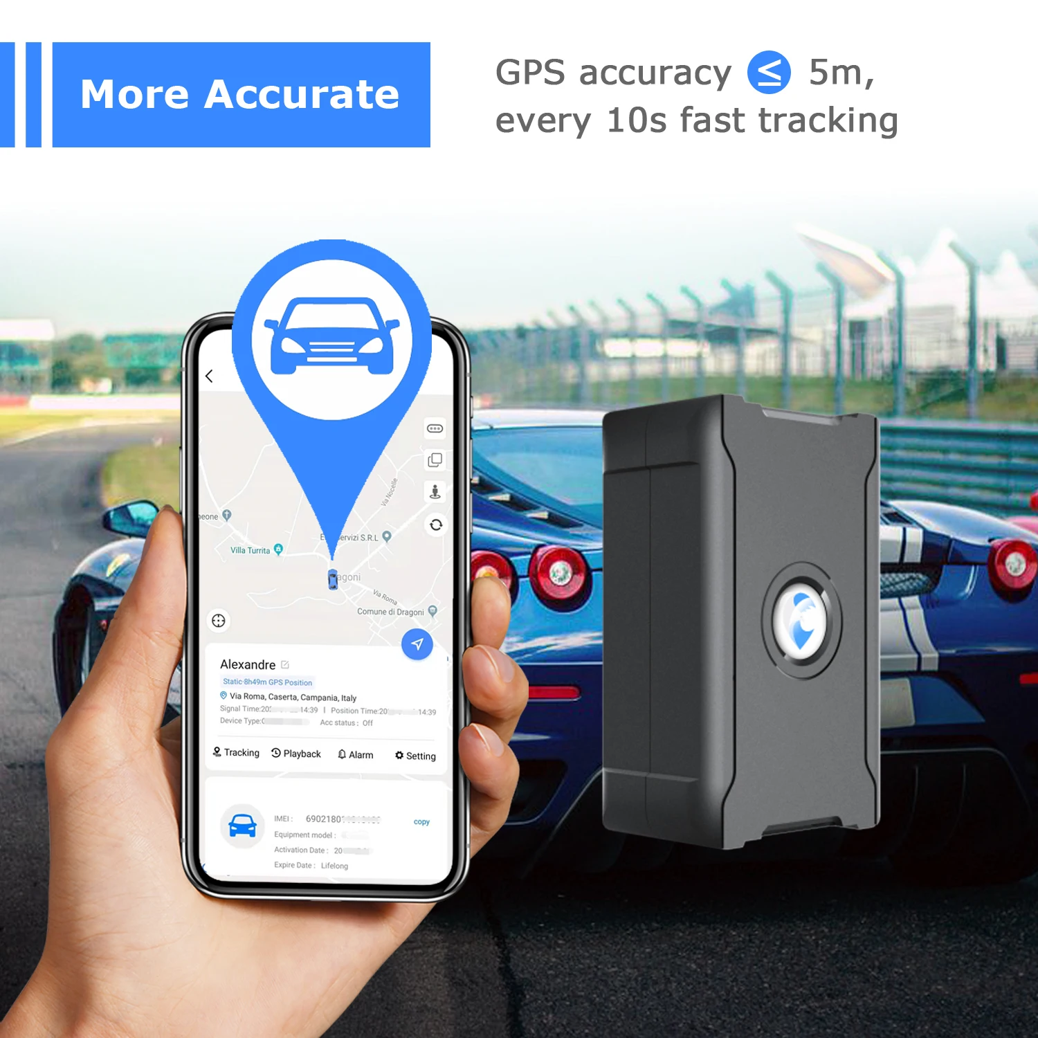 5m Genauigkeit GPS Tracker Remote Tracking Vehicle Anti-Diebstahl für Auto LKW Motorrad Rinder mit erschwinglichem Abonnement
