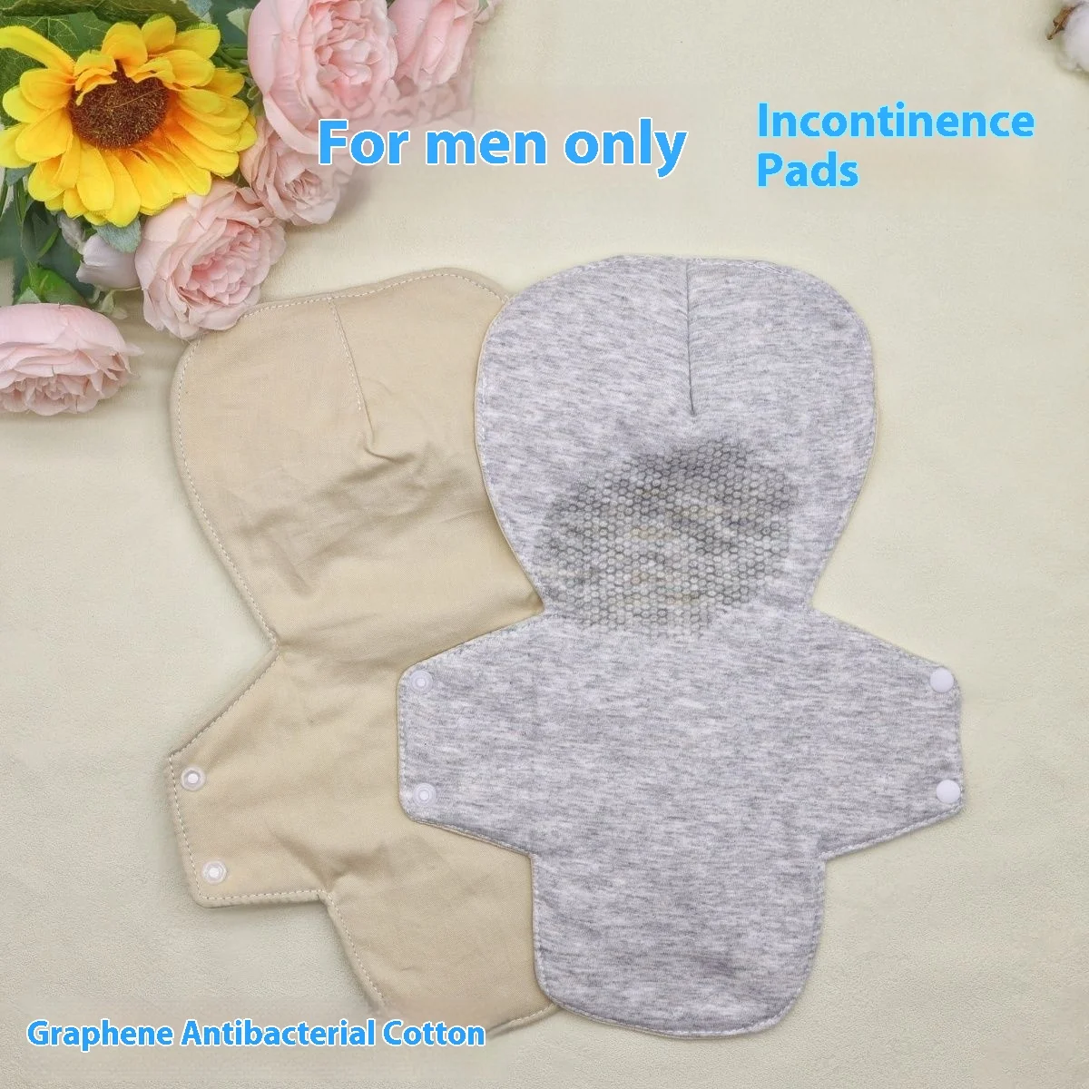 Wiederverwendbare Männer Pads Inkontinenz Hämorrhoiden Schutz Waschbare Baumwolle Auslaufsichere Pads Erwachsene Blase Kontrolle Unterwäsche Liner Pads