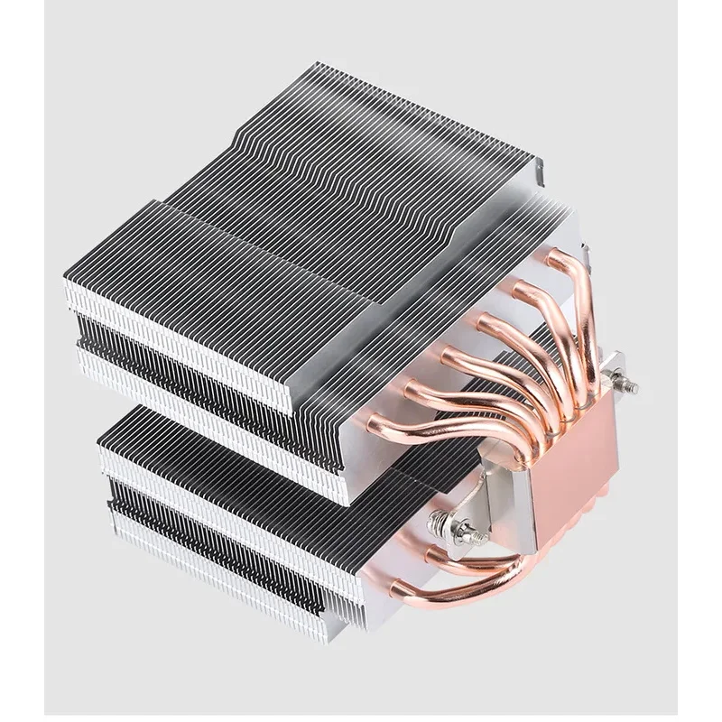 Custom Best Copper Radiator CPU Cooler Fan Heat Sink Desktop Gaming Case LED Features PC Aluminum Material Server Application